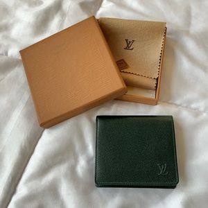 Louis Vuitton Taiga Compact Wallet - Dark Green